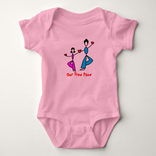 Mama und Tochter - Baby-Yoga-Kleidung Baby Strampler (Vorderseite)