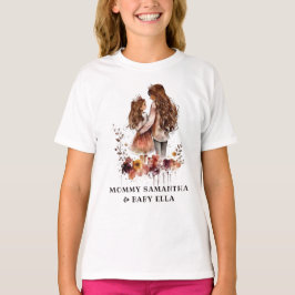 Mama und Tochter von Aquarellen (1) T-Shirt