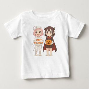 Mama- und Vampirmädchen aus niedlichen Tieren Baby T-shirt