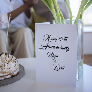 Mama und Vater Goldenes Hochzeitstag Folienkarte