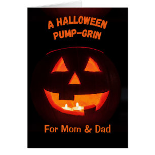 Mama und Vater Halloween Niedlicher Jack o' Lanter