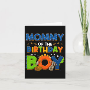 Mama und Vater Mommy Geburtstag Boy Dinosaur Famil Karte