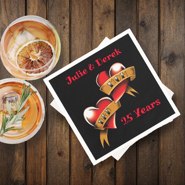 Mama und Vater Party zum Jahrestag Serviette (Von Creator hochgeladen)