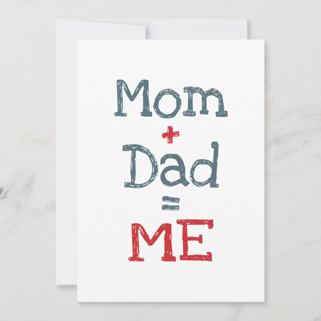 Mama und Vater sind Ich Einladung (Vorderseite)