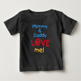 Mama-und Vati-Liebe ich Baby T-shirt