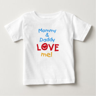 Mama-und Vati-Liebe ich Baby T-shirt