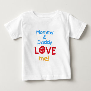 Mama-und Vati-Liebe ich Baby T-shirt