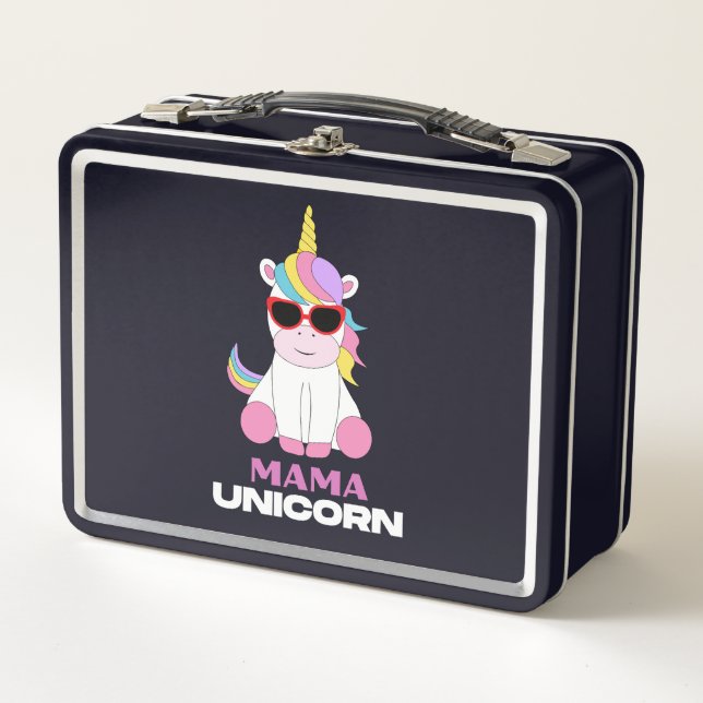 Mama Unicorn Magic Squad Metall Brotdose (Vorderseite)
