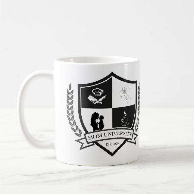 Mama Universität EST 2020 Kaffeetasse (Links)