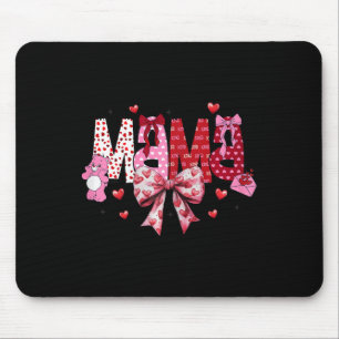 Mama Valentinstag Groovy Coquette Bogen Herz Val Mousepad