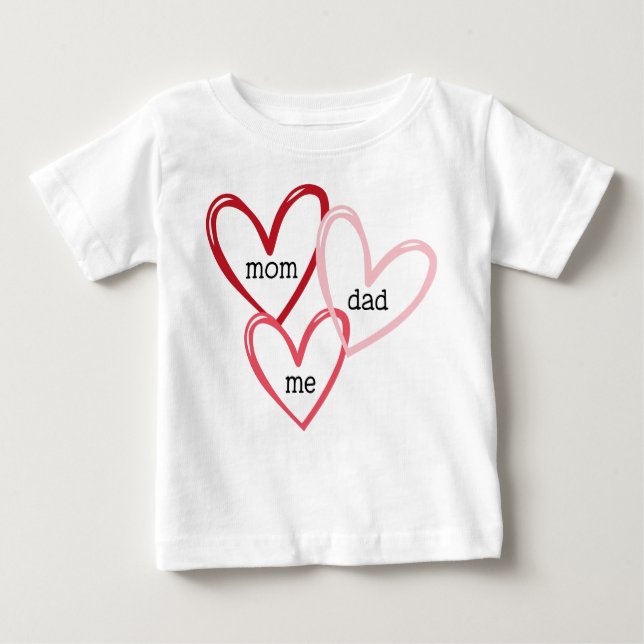 Mama Vater Baby T-shirt (Vorderseite)