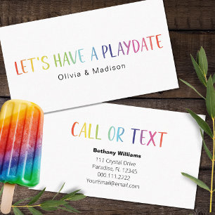 Mama Vater Einfache bunte  Calling Cards Visitenkarte