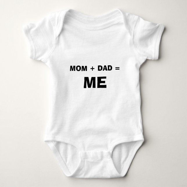 MAMA + VATER = ICH BABY STRAMPLER (Vorderseite)