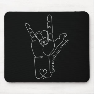 Mama Vater Kinder Autismus Lehrer Sped Deaf Sl Mousepad