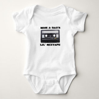 Mama & Vater Lil' MixTape Baby Jersey, White Strampler
