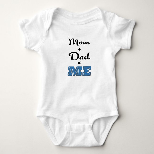 MAMA + VATER = ME BABY STRAMPLER (Vorderseite)