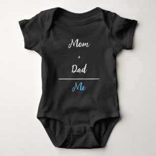 Mama + Vater = Me Black Baby Bodysuit Baby Strampler
