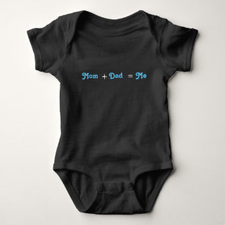 Mama + Vater = Me Black Baby Bodysuit Strampler