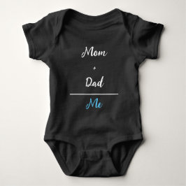 Mama + Vater = Me Black Baby Bodysuit Strampler