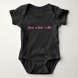 Mama + Vater = Me Black Baby Girl Bodysuit Strampler