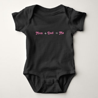 Mama + Vater = Me Black Baby Girl Bodysuit Strampler