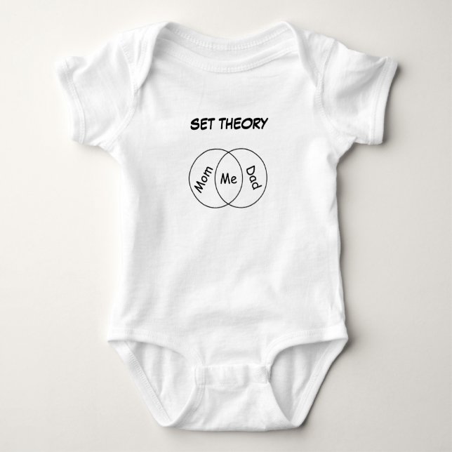 Mama Vater Me Set Theorie Baby Bodysuit Black Lett Baby Strampler (Vorderseite)