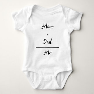 Mama + Vater = Me White Baby Bodysuit Strampler