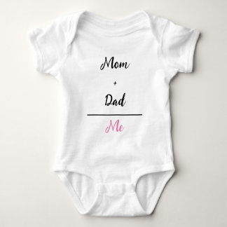 Mama + Vater = Me White Baby Girl Bodysuit Strampler