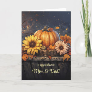 Mama Vater Mutter Vater Eltern glücklich Halloween Karte