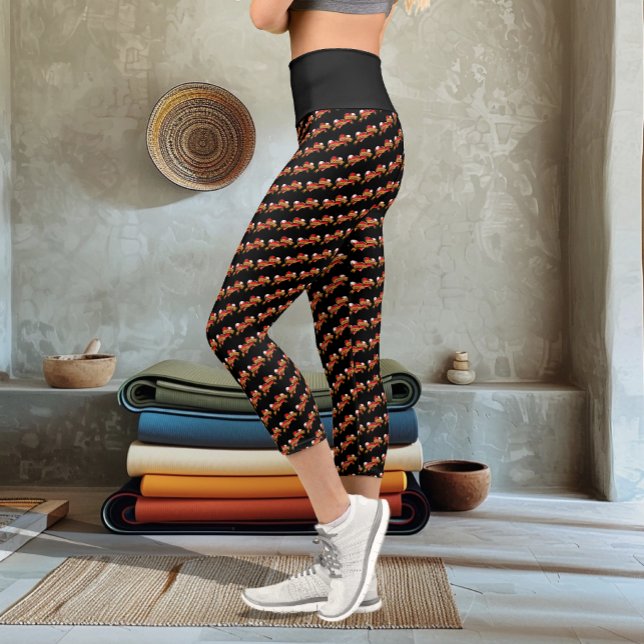 Mama Vater Rotes Herz Tattoo Capri Leggings (Von Creator hochgeladen)