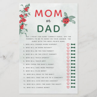 Mama Vater Rutschige Kinderdusche Rustikale Tomate Flyer