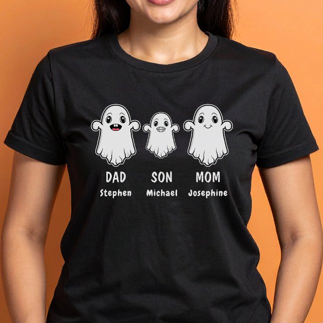 Mama Vater und Sohn 3 Personen Gastfamilie Hallowe T-Shirt (Disclaimer: This image is a digital mockup.)