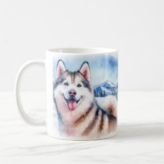 Mama/Vater Winter Vibes Husky - Kaffeetasse