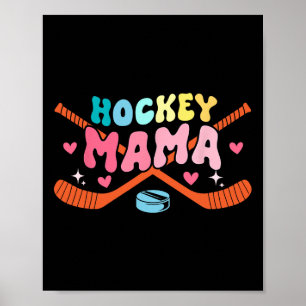 Mama Vatertag Kostüm Hockey Spieler Fan Liebhaber Poster