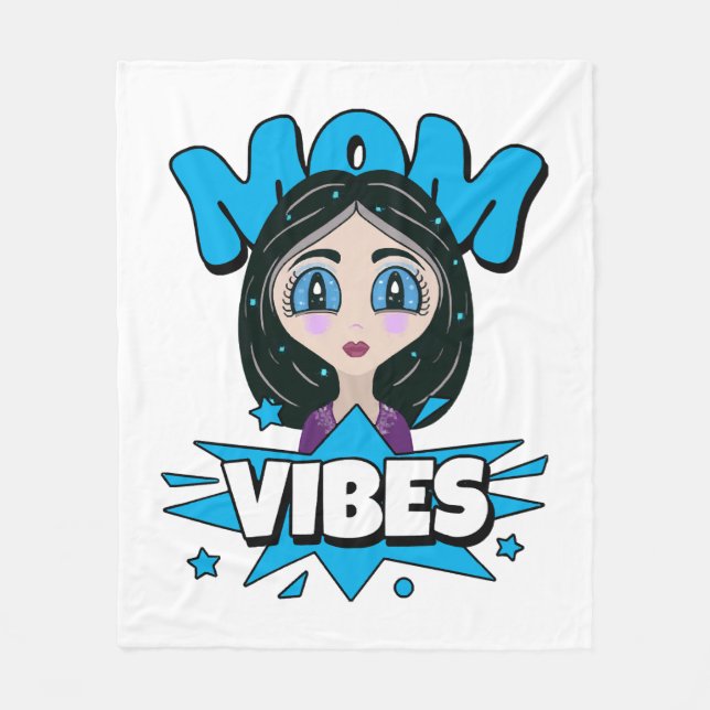 Mama Vibes Fleecedecke (Vorderseite)