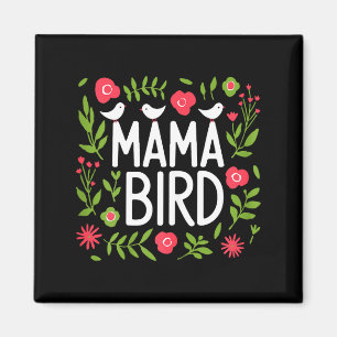 Mama-Vogel süße Blumen Frühling Natur Liebe Mutter Magnet