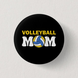 Mama Volleyball Shirt Game Day Funny Player Button