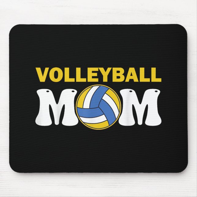 Mama Volleyball Shirt Game Day Funny Player Mousepad (Vorne)