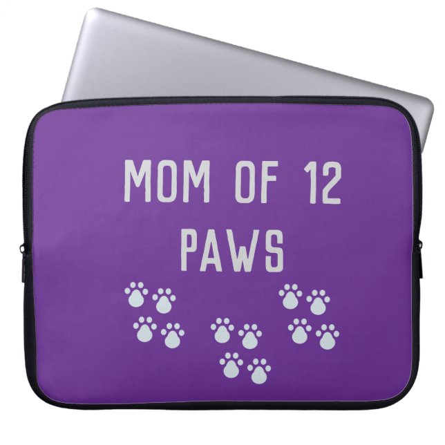 Mama von 12 Pfoten Laptopschutzhülle (Vorderseite)