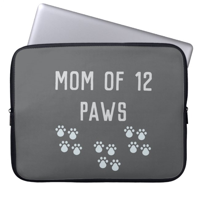 Mama von 12 Pfoten Laptopschutzhülle (Vorderseite)