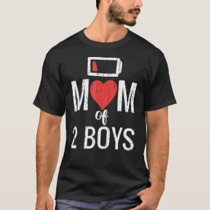 Mama von 2 Jungen Geburtstag Geschwister Zehntause T-Shirt