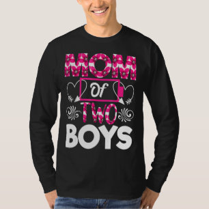 Mama von 2 Jungen glückliche Mutter Tag Mama Outfi T-Shirt
