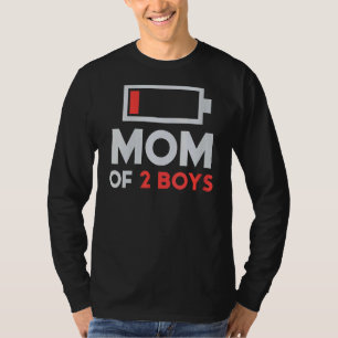 Mama von 2 Jungen mit geringer Akkubetriebshärte M T-Shirt