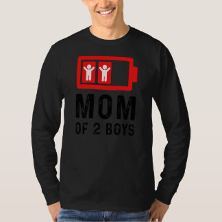 Mama von 2 Jungen von Müttern am Geburtstag T-Shirt