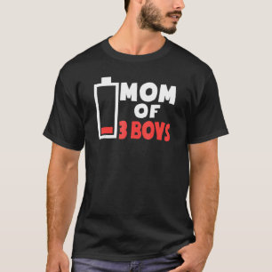 Mama von 3 Kindern mit niedrigem Akku für den Mutt T-Shirt