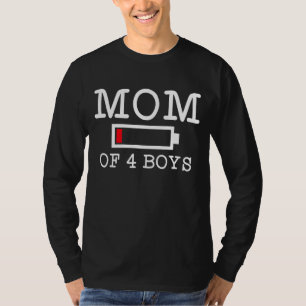 Mama von 4 Jungen Muttertag vier Söhne T-Shirt