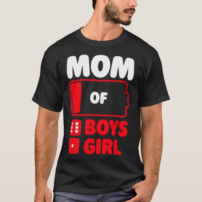 Mama von 6 Jungen und einem Mädchen T-Shirt (Vorderseite)