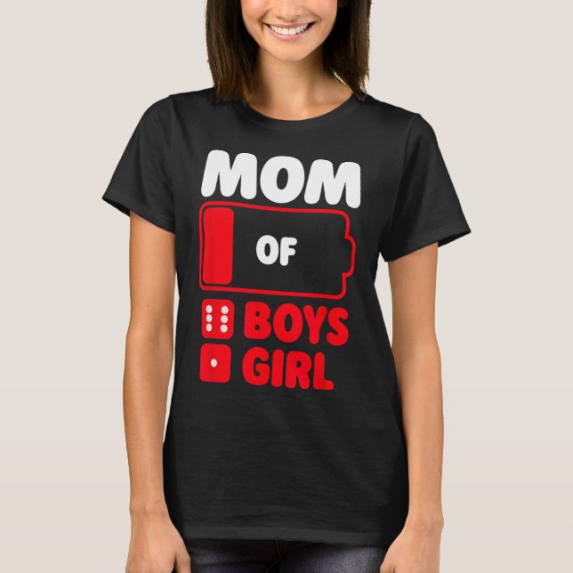 Mama von 6 Jungen und einem Mädchen T-Shirt (Vorderseite)