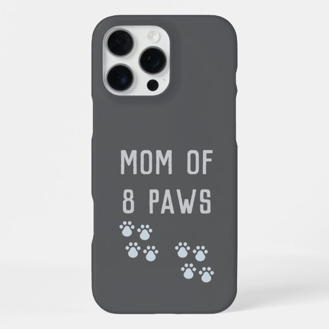 Mama von 8 Pfoten iPhone Hülle (Rückseite)
