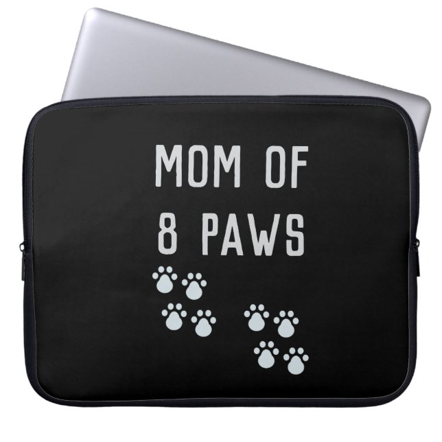 Mama von 8 Pfoten Laptopschutzhülle (Vorderseite)